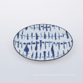 Assiette céramique avec pad imprime de cuisine en porcelaine de plaque de cuisine